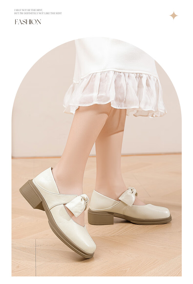 DAPHNE Bow Mary Jane Shoes for Women JK with Skirt Elegant British Style Design Sophisticated Flats Black Size 36 9