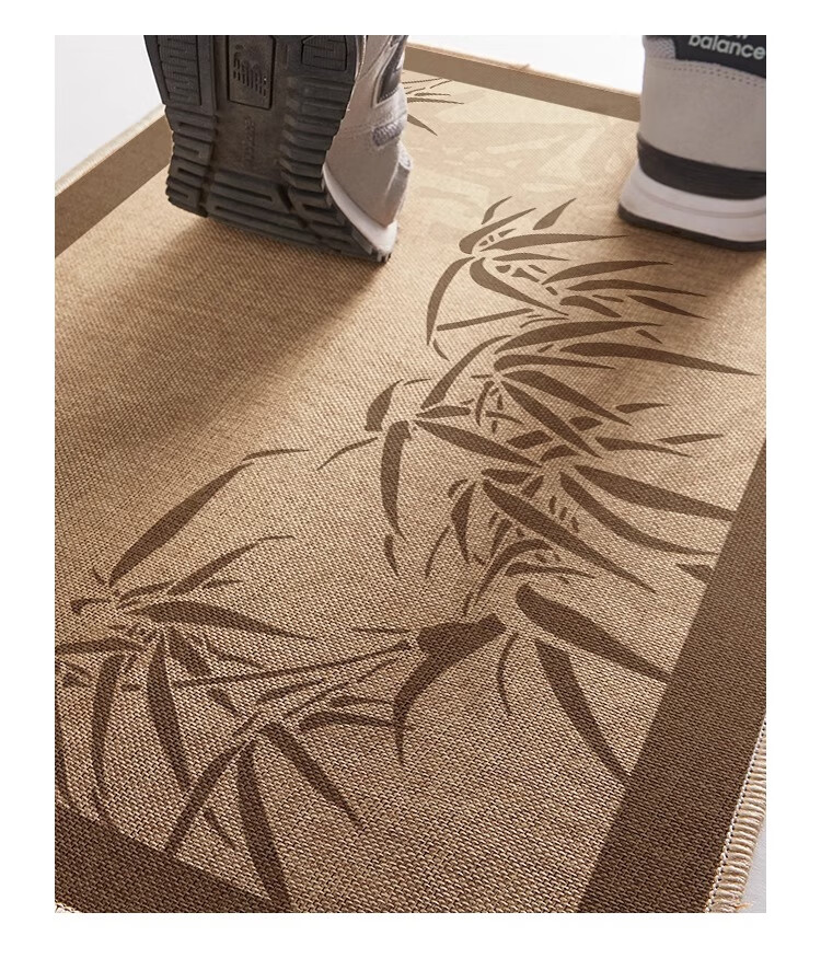 Yinshang Imitation Linen Entrance Door Mat Non-Slip Carpet Premium Indoor Entryway Rug Foot Mat 5