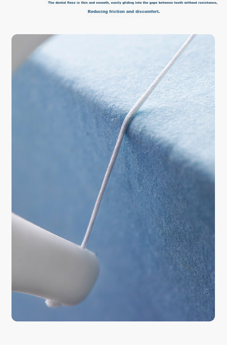 CHAHUA Dental Floss Picks, 50 Pieces Per Box, Portable, Ultra-Thin, Smooth, for Cleaning Between Teeth, Home Use, Storage Box Included 7