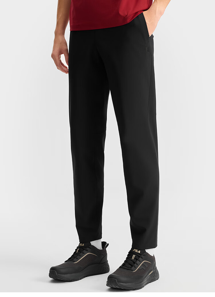 FILA Official Dynamic Pants Men's Knitted Trousers Running Fitness Sports Basic Straight-Leg Pants 1