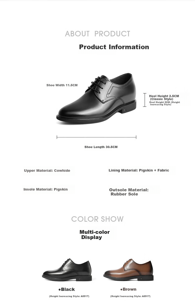Belle Men's Shoes, Commuter Business Formal Leather Shoes, Cowhide Shoes for Men, Wedding Shoes, Genuine Leather Shoes 10503, Black - Classic Version, Size 38 14