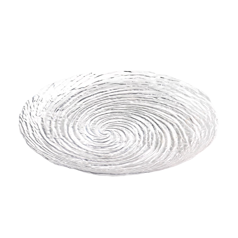 JD Original Fruit Plate, Dried Fruit And Snack Tray, Candy And Pastry Plate, Glass Dish for Nuts, 20cm, Set of Two