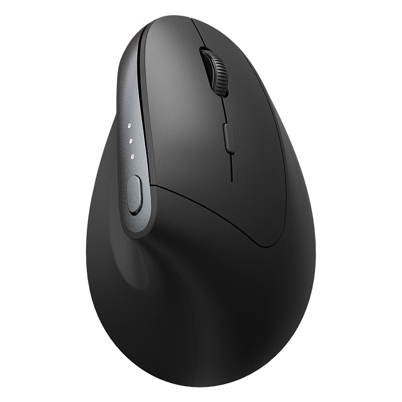 B.O.W Hangshi MW190L MAX Ergonomic Rechargeable Wireless Mouse, Silent Vertical Laptop Office Universal Mouse, Gray And Black