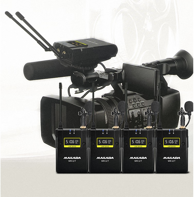Mailada WM12S Wireless Lavalier Microphone UHF Wireless Mic Interview Lapel Mic Live Streaming Audio Equipment DSLR Camera Recording Microphone Mobile Phone Microphone 6