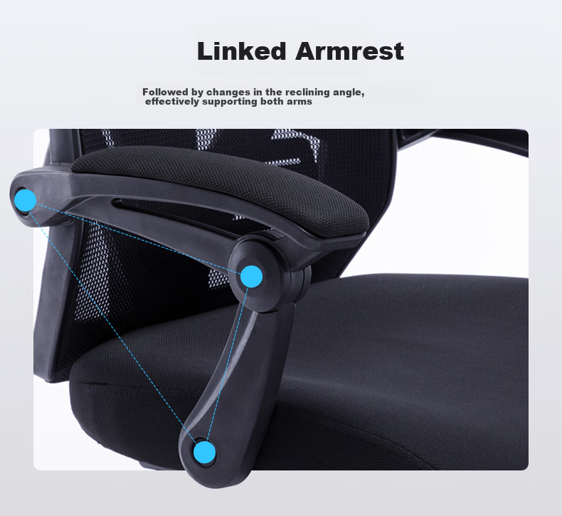 BECAUSES Computer Chair for Home Use, Reclining Office Chair, Conference Chair, Study Chair, Comfortable for Long Sitting, Ergonomic Seat 0895B 6