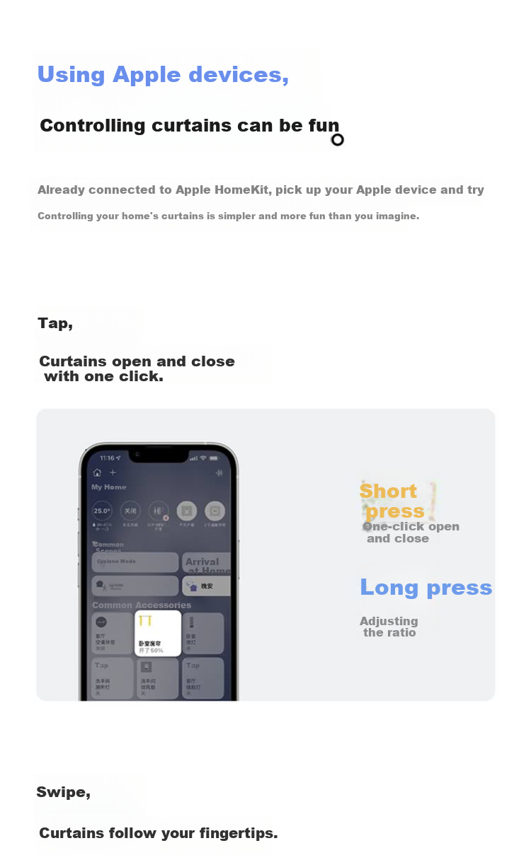 Aqara Smart Curtain Companion E1 with Voice Control, Integrated into Apple HomeKit Track Versio 7