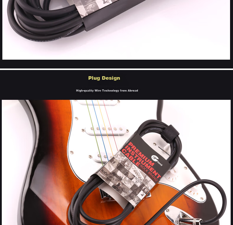Maneryuepu 6.5MM Guitar Cable, Speaker Audio Cable, Noise Reduction Cable, 3 Meters, Musical Instrument Accessory 6