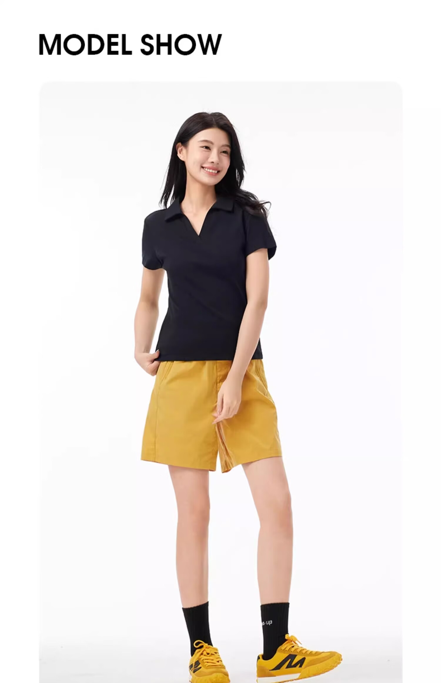 CAMEL Women's Outdoor Quick-Dry T-Shirt Spring Summer V-Neck Short Sleeve Slim Fit Breathable Polo Shirt A25BZ01057 2