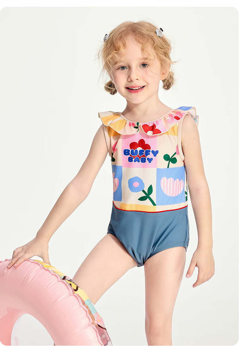 B.Duck Baby Girl Swimsuit, Cute Infant Swimming Costume for Girls, Children's Hot Spring Swimwear 7