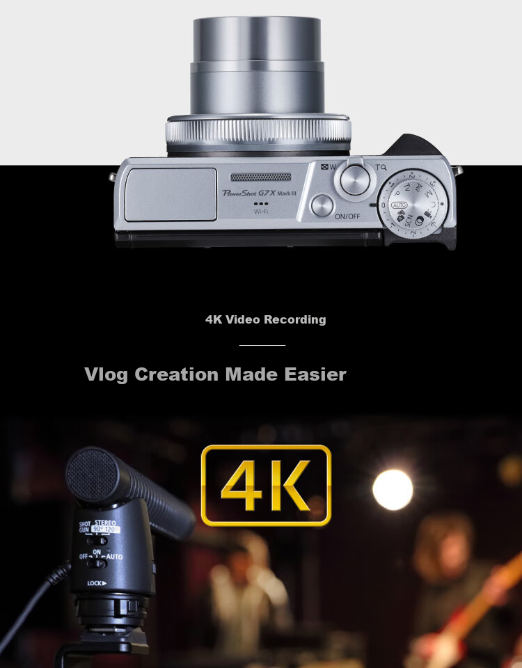 Canon PowerShot G7 X Mark III G7X3 Professional Digital Camera, 4K Vlog Video, Portable Home Travel High-Definition Beauty Camera, Gift Package Versio 6
