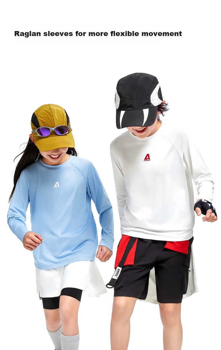 Annil Children's Clothing, Boys And Girls Long-Sleeve T-Shirt, 2024 Autumn New Style, Casual Solid Color, Moisture-Wicking And Breathable, Off-White, Size 170 3