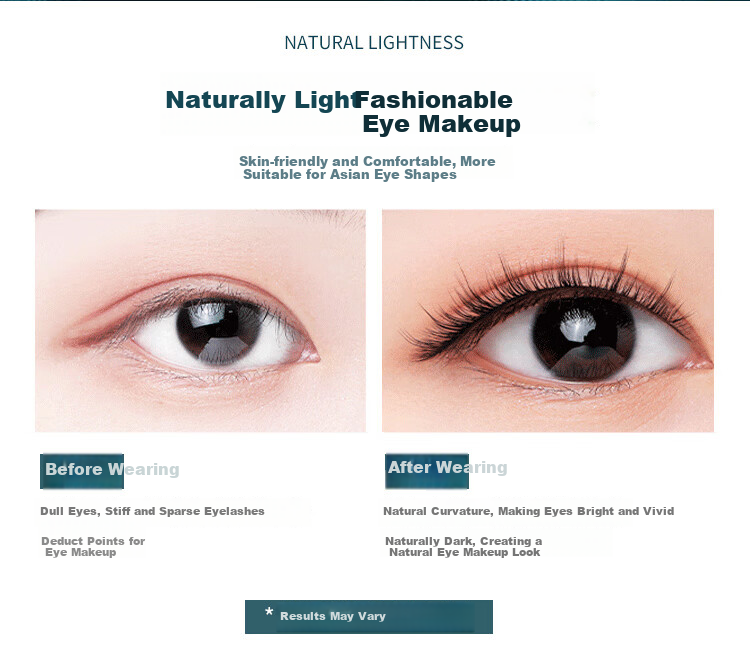 Jianyingshu Daily Bare Makeup False Eyelashes 1 Pair, Reusable, Trimmable, Full-Length Simulated One-Piece Grafted Eyelashes 2