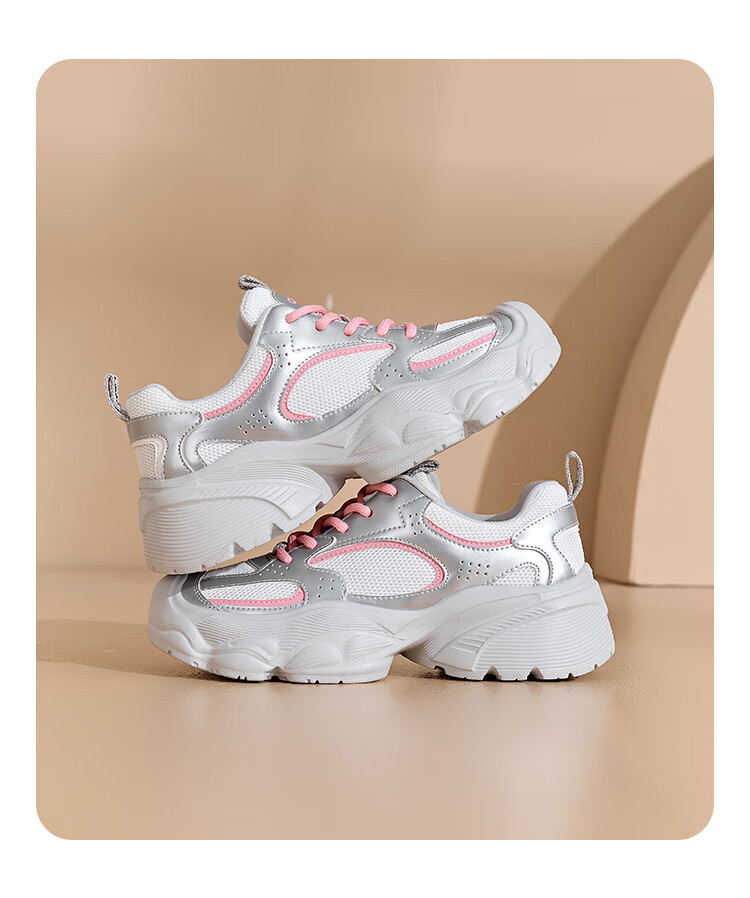 Dusto Thick-Soled Platform White Sneakers for Women, 2026 New Trendy Spring Women's Shoes, Niche Non-Collision Versatile Footwear 4