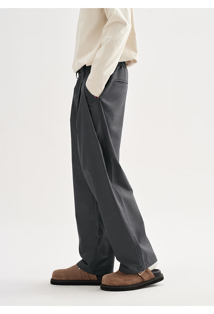 CHINISM CH Men's Trousers, Spring And Autumn Style, Loose-Fitting, Soft, Versatile, Straight-Leg, Draping, American-Style Casual Pants for Men, CCKB18N3157 9