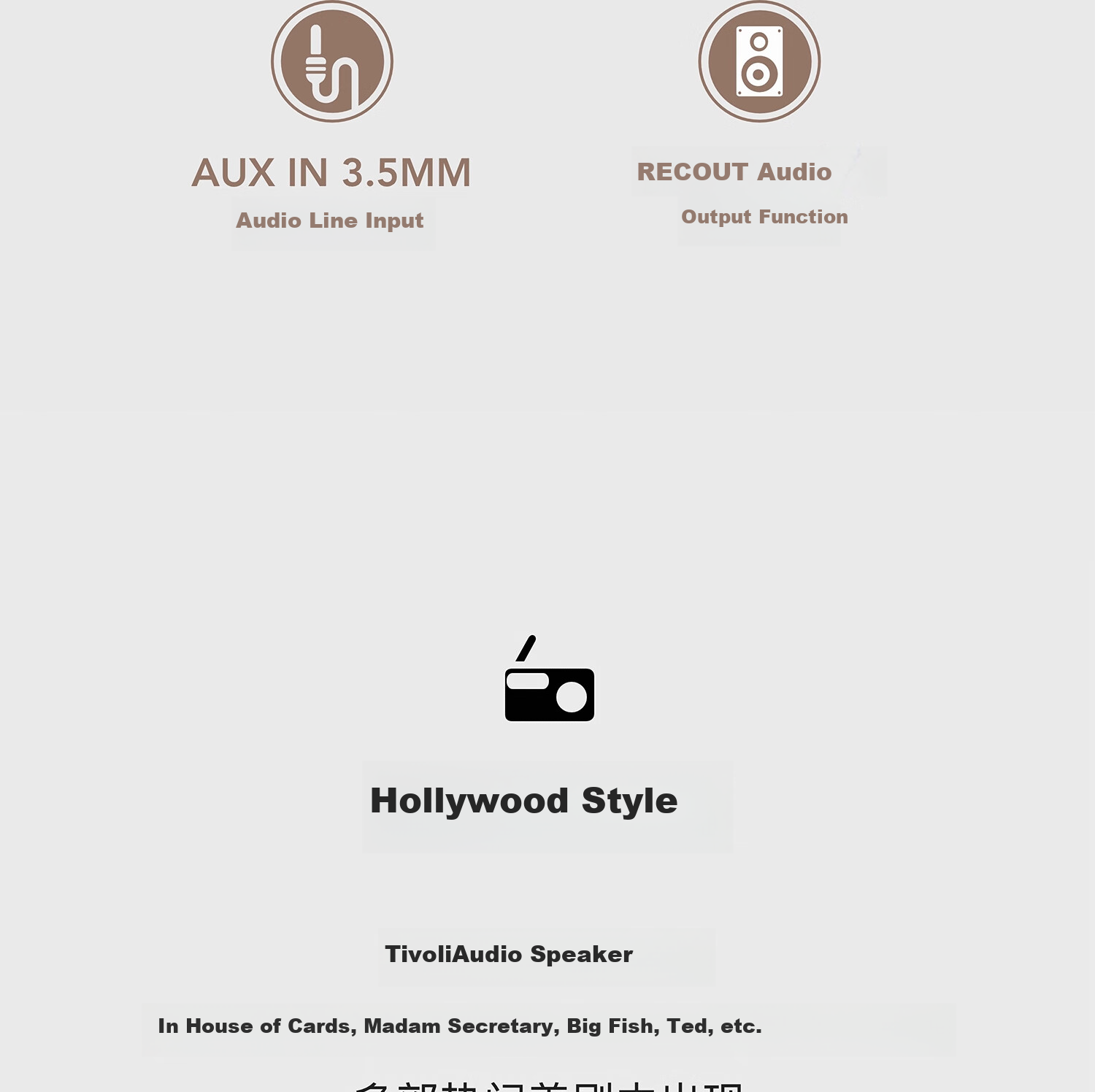 Tivoli Audio MSYBT Wooden Vintage Home Speaker CD Player Bluetooth Speaker HIFI Sound System Home Theater Speaker Walnut/multi Color 18