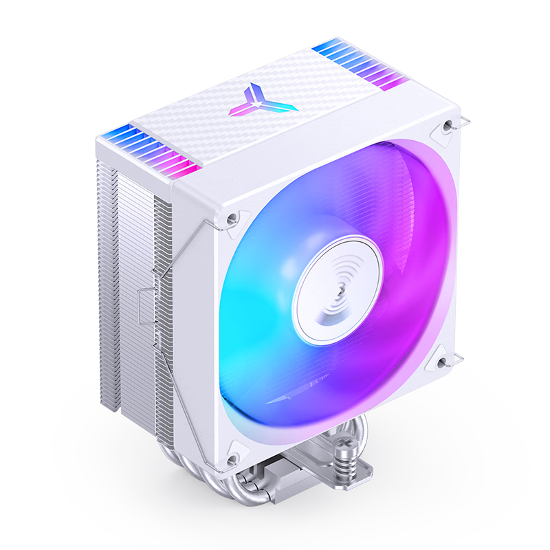 JONSBO CR-1000MAX Color Edition White Version, CPU Air Cooler (Nickel-Plated 6 Heat Pipes/RGB Lighting Effects/PWM Fan/Multi-Platform/Thermal Paste Included)