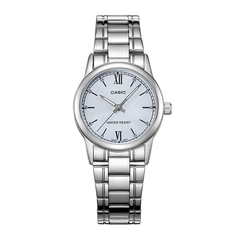 CASIO Watch, Simple Analog Steel Strap Small Dial Quartz Women's Watch, [Valentine's Day Gift], LTP-V005D