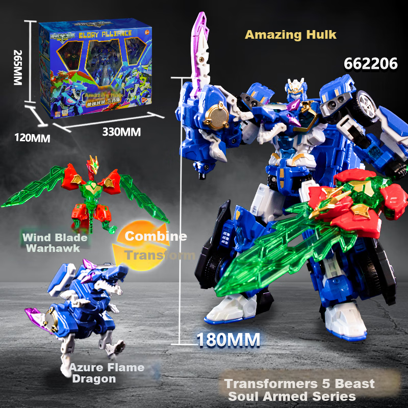 DISON Transforming Alliance 5 Beast Wars Chronicles Shockwave Triple Changer Transforming Toy Car, Transformers Boys' Birthday Gift