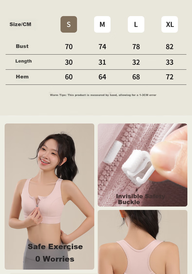 Ziyouxi High-Intensity Sports Bra for Women, Shock-Absorbing, Push-Up, Easy to Put on And Take Off, Beautiful Back Vest, Yoga Training Running Fitness Bra 7