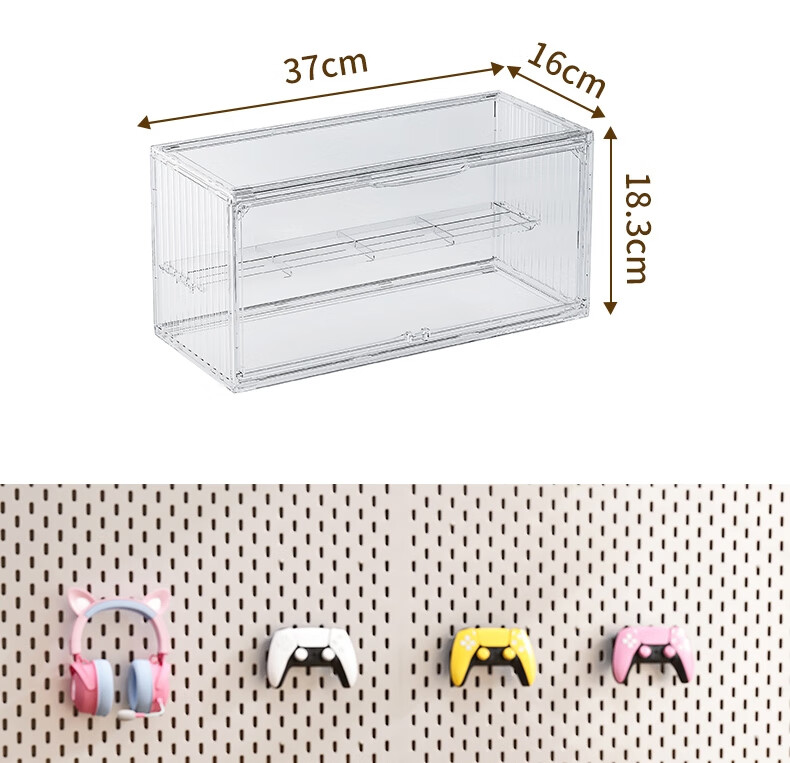 Anerya Action Figure Storage Box, Desktop Blind Box Display Stand, Magnetic Suction, Fully Transparent Model 12