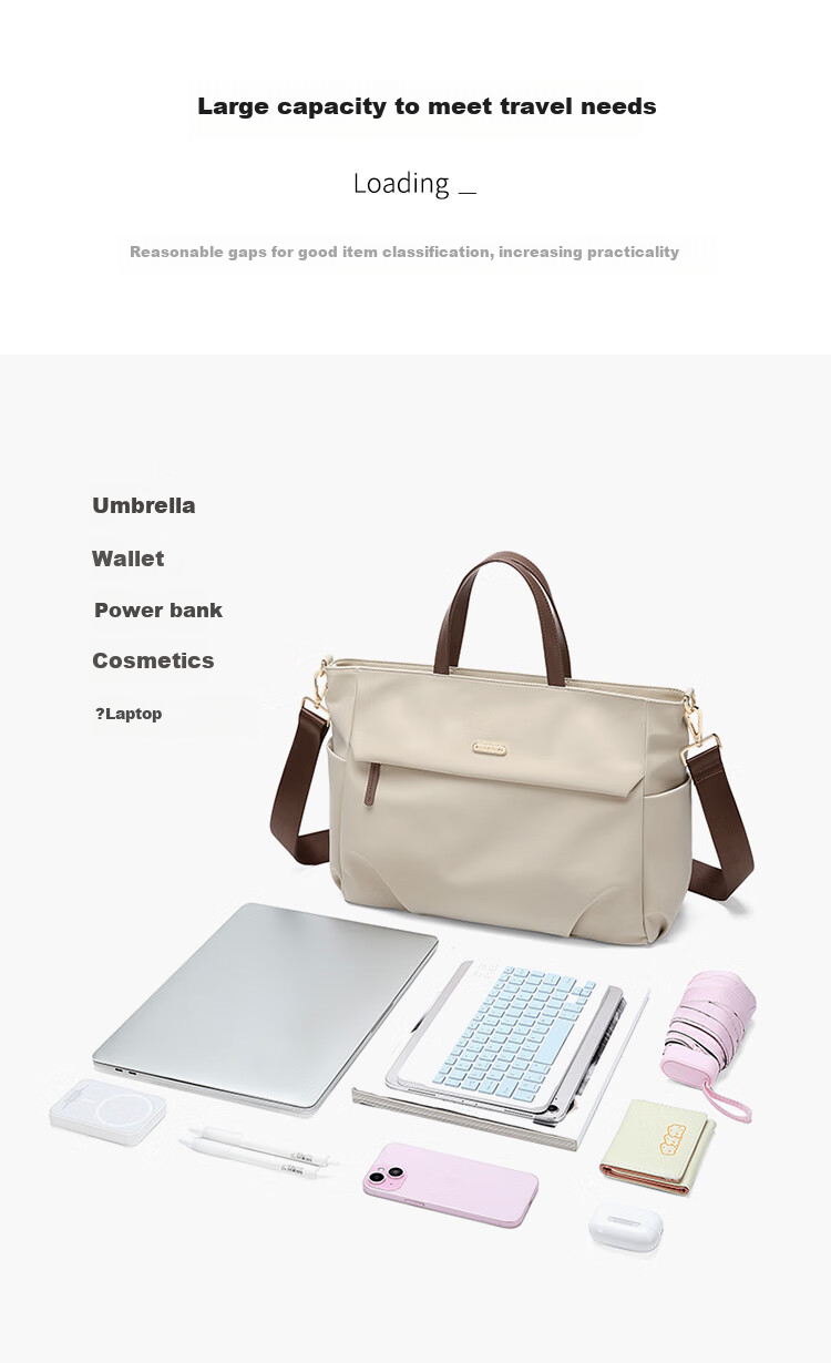 GOLF Laptop Bag for Women, Handheld 14/15-Inch Notebook Business Briefcase, Huawei Apple Shoulder Tote Bag Crossbody 8