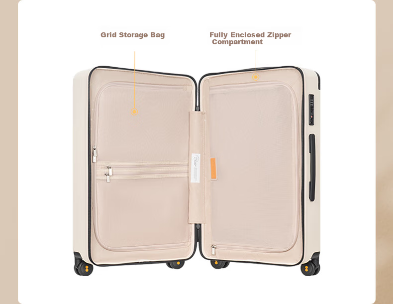 LEVEL8 Suitcase with Wide Handle, Travel Luggage for Men And Women, 20-Inch Carry-On, Password Lock, Spinner Wheels, Yuexiangjia Series, Black 4