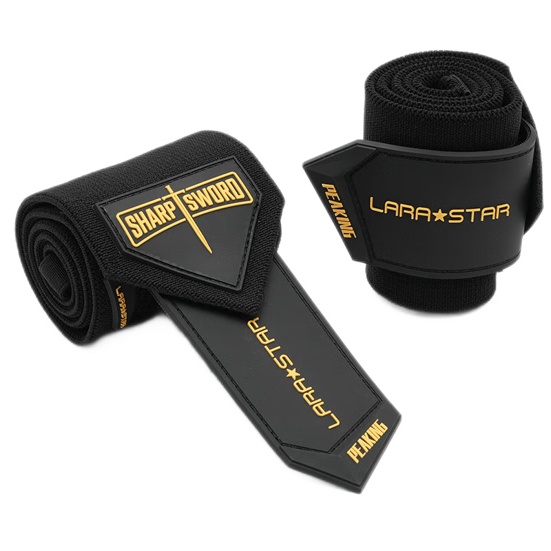 LARASTAR Peak Series Fitness Wrist Wraps for Men, Bench Press Wrist Support, Weightlifting Strength Training Anti-Sprain Sports Band, Black