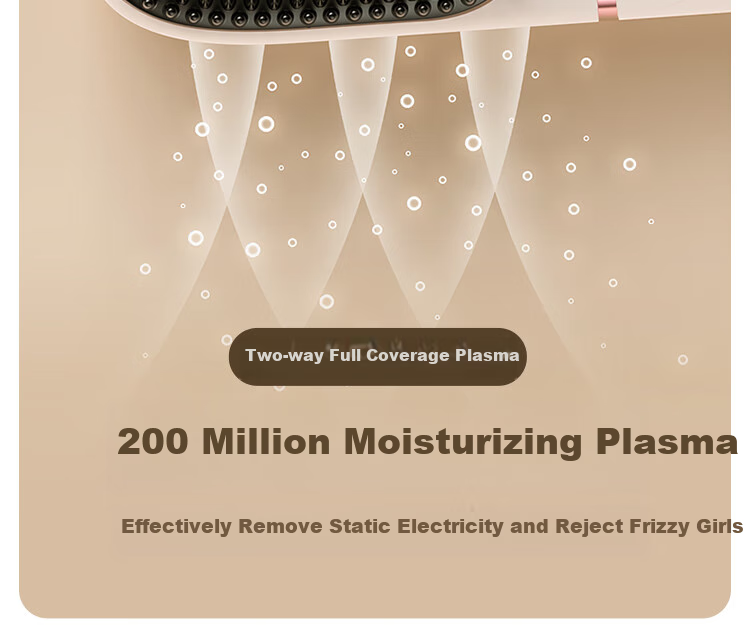 TSUYAGLA Detachable Straight Hair Brush with Negative Ion Styling, 4 Rows of Dense Teeth, 6 Billion Plasma Quick Styling, Hair-Friendly, Anti-Frizz, Birthday Gift for Girlfriend, T607 White 9
