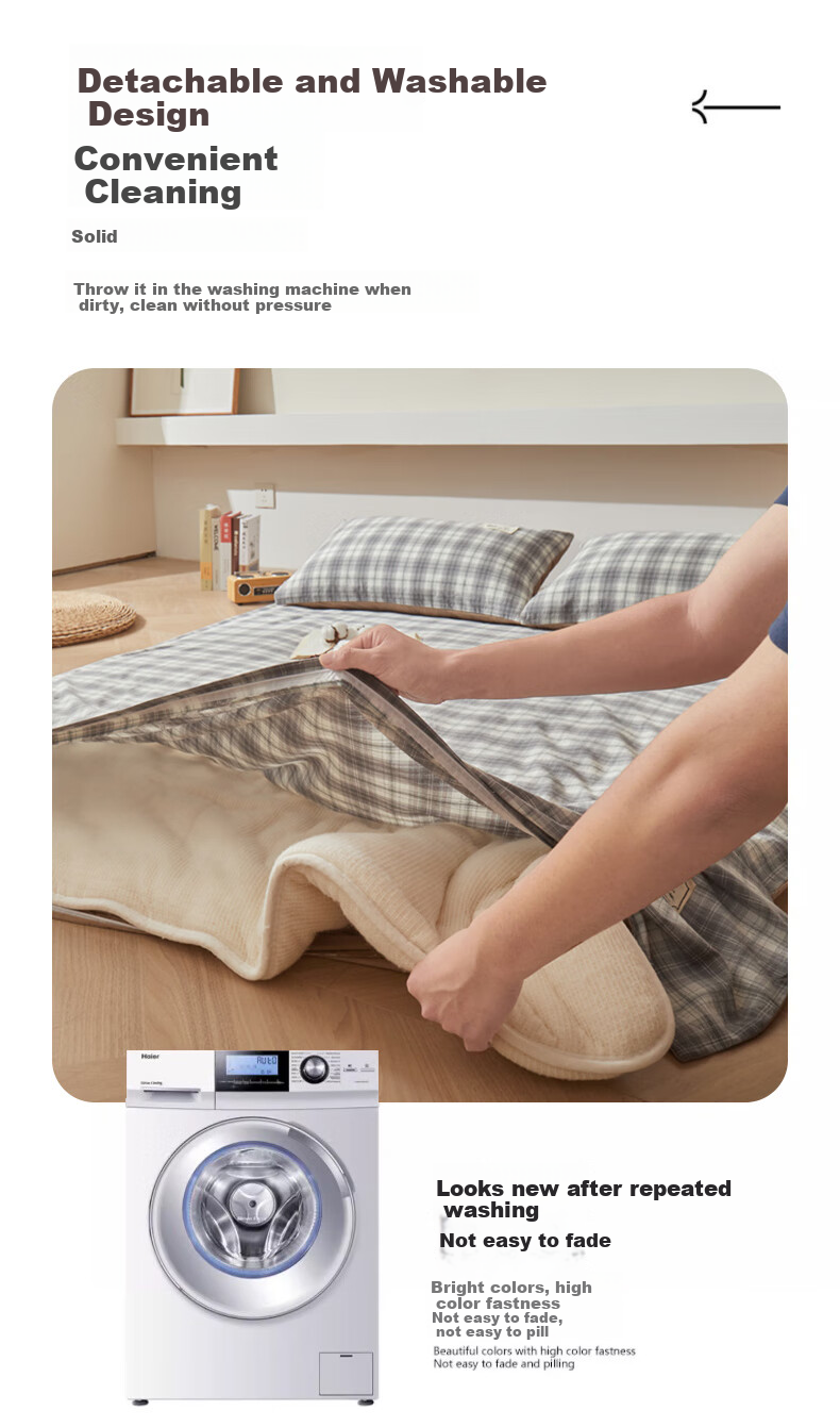 Sushidai Class A Xinjiang Cotton Mattress Pad Cover, Double Size Thickened Removable Washable Quilt, 1.8*2 Meters, 6 Ji 8