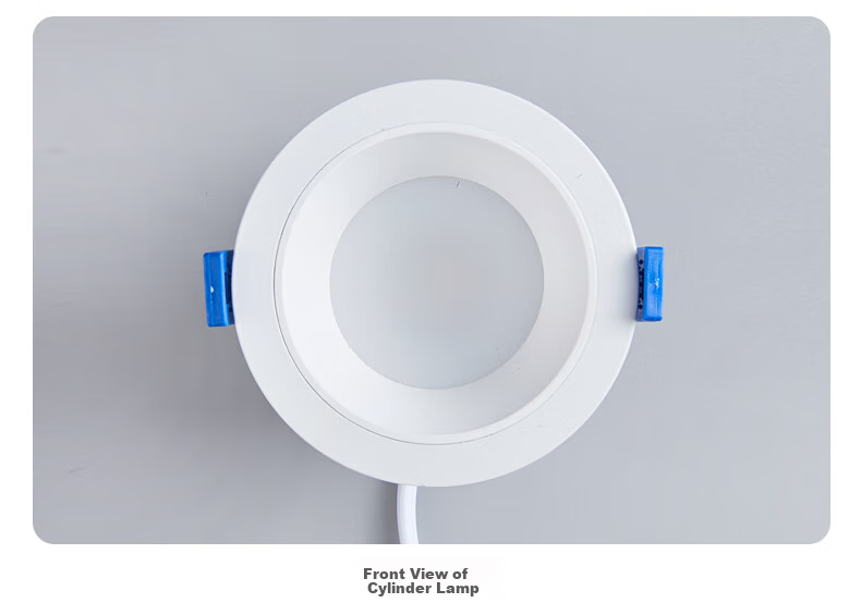 FSL Foshan Lighting LED Deep Anti-Glare Narrow-Frame Downlight, 2.5 Inch 6W High Color Rendering Ra90, Three-Stage Color Adjustment, Pressure-Cast Aluminum, Rouyue Series White Cup 14