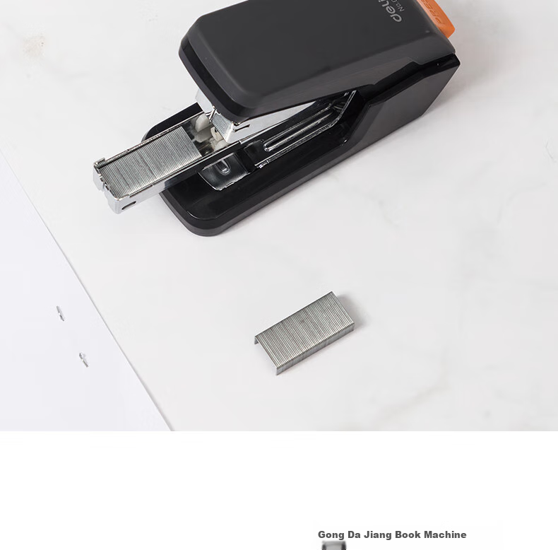 Deli Low-Force Stapler, Compatible with 24/6(12#) And 26/6 Staples, Office Supplies, Black 0370 3
