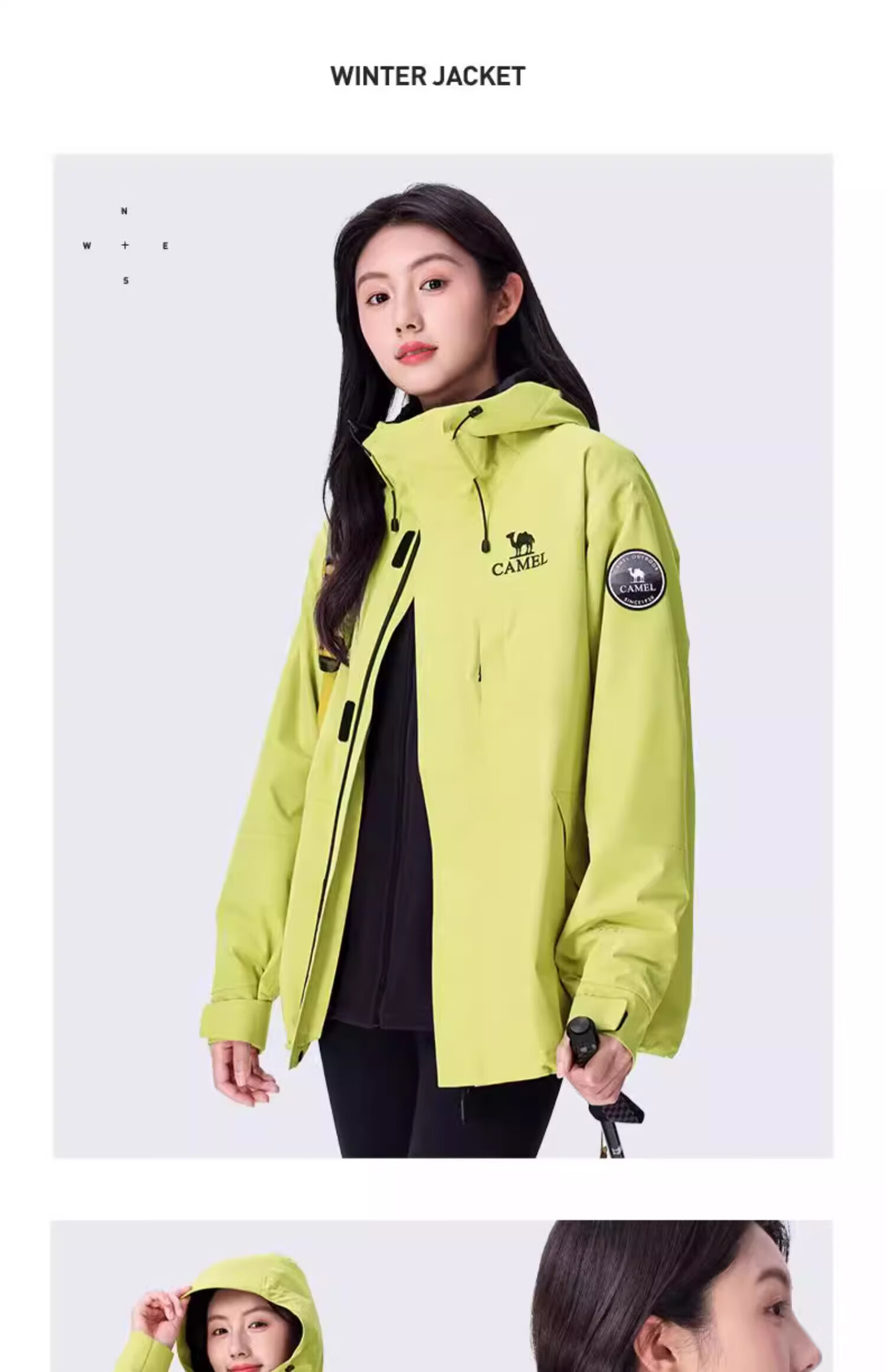 CAMEL [Yudawzhe] Outdoor Three-In Jacket, Unisex Style, Windproof And Waterproof Mountaineering Coat 12