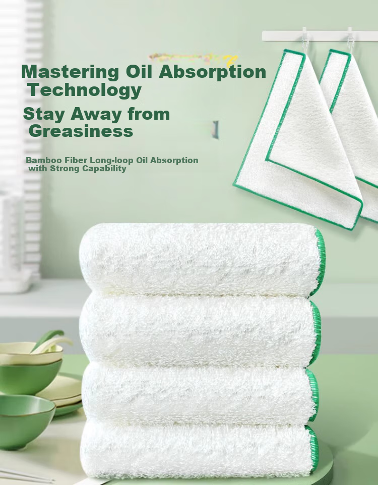 CHUSHE Lazy Cleaning Cloth, 25*25cm, 20 Sheets, Tear-Off Kitchen Dry And Wet Disposable Dish Towel, Extra Large And Thick, Oil-Absorbing 1