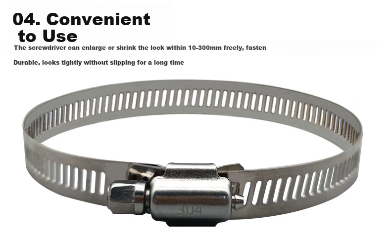 Minhongshi Surveillance Clamp Bracket, Full Steel Clamp, Electrical Pole Clamp Pipe, 304 Stainless Steel Hose Clamp, Stainless Steel Clamp Ring, Diameter 300MM 1