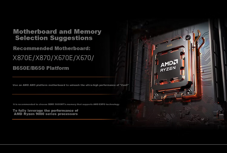 AMD Ryzen 7 9800X3D Gaming Processor, 8 Cores 16 Threads, 104MB Game Cache, Boxed CPU, Smooth Gaming for VALORANT/Delta/CSGO, High-Framerate E-Sports 6