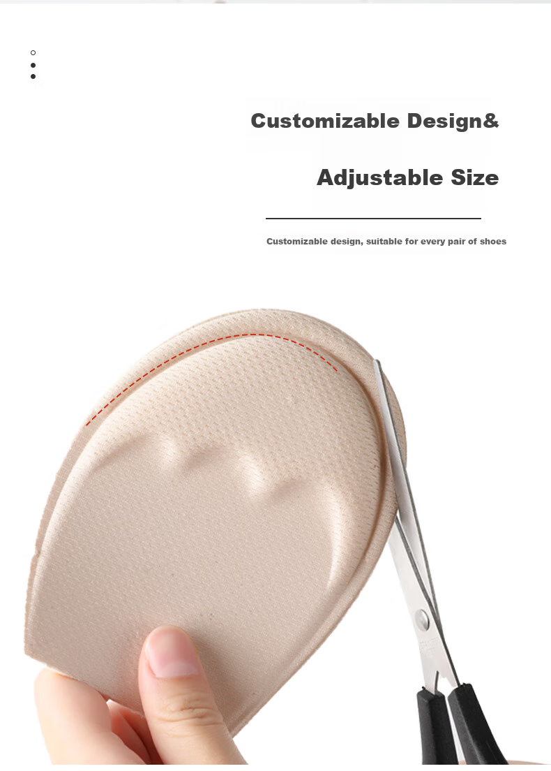 FOOTOPPO Front Palm Pad Half Pad for Women's High Heels And Leather Shoes, Semi-Sized Shoe Insoles, Thickened Shoe Inserts, Foot Pads And Cushions for Shoes That Are Too Big 10