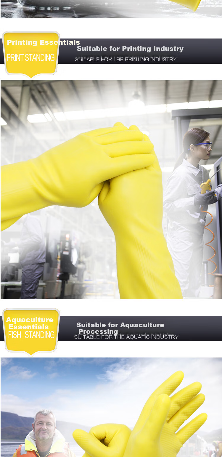 Niupai Dishwashing Gloves 5 Pairs Waterproof Wear-Resistant Latex Gloves for Laundry, Housework, Kitchen, Hygiene Cleaning And Labor Protection Medium Size [Genuine Product] 7