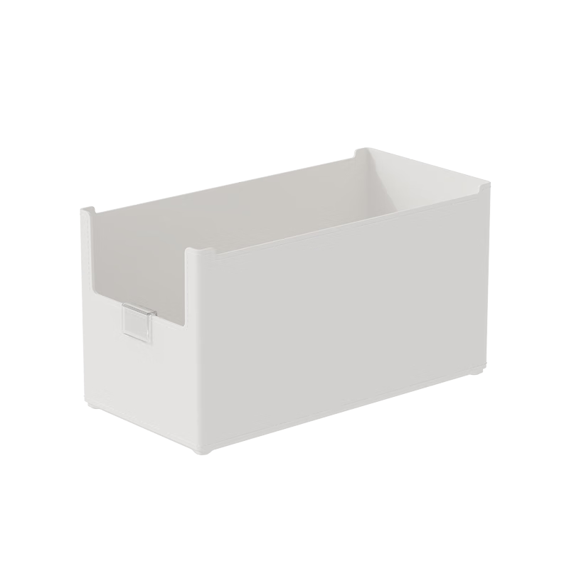 JD Original Square Storage Box with Straight Sides, Cabinet Organizer Drawer-Style Storage Container with Clips [Deep Medium Size]