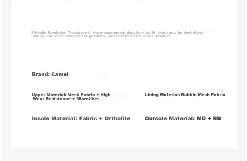 CAMEL [Panlong] Outdoor Hiking Shoes, Non-Slip, Wear-Resistant, Shock-Absorbing, Low-Top Breathable Sneakers FB12235182 5
