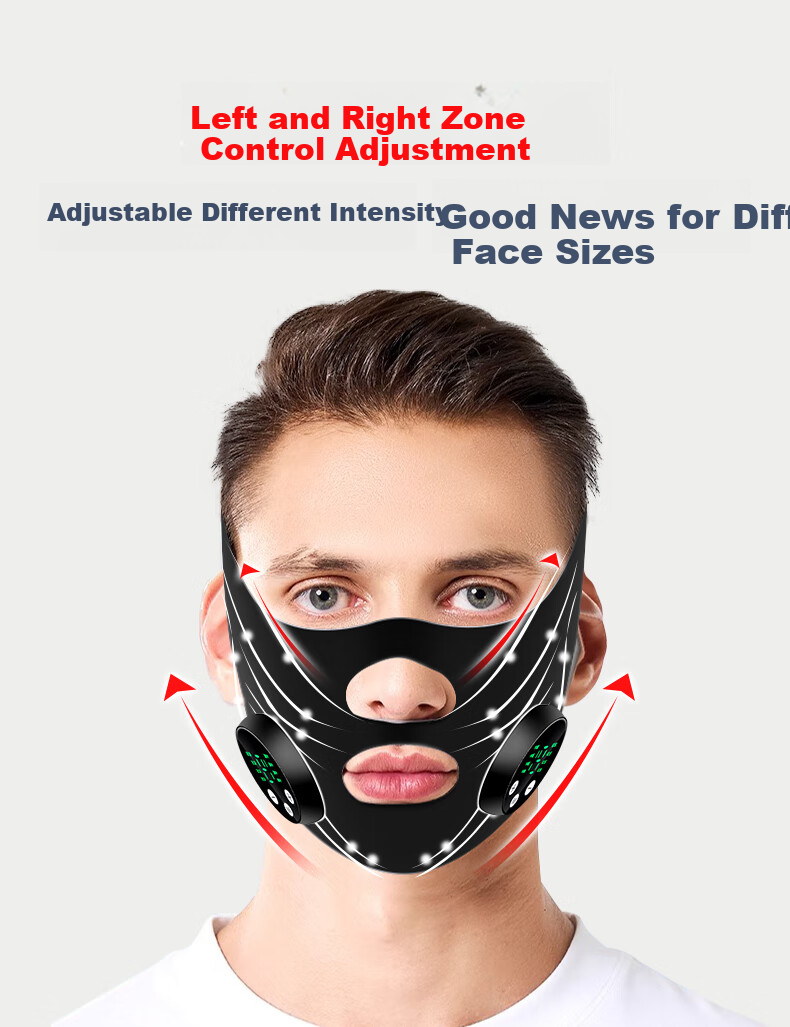 Chuxian Small V Face Shaping Mask, Facial Bandage for Cheekbones And Jawline, Men's Double Chin And Nasolabial Fold Lifting, Microcurrent Versio 6