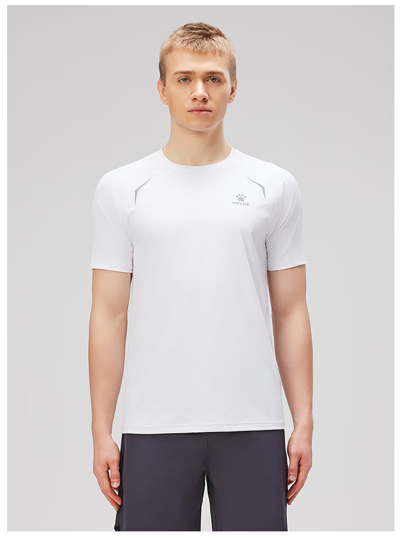KELME Sports T-Shirt for Men, New Summer Outdoor Running Fitness Training Breathable Cool Sun Protection Short-Sleeve Top 12