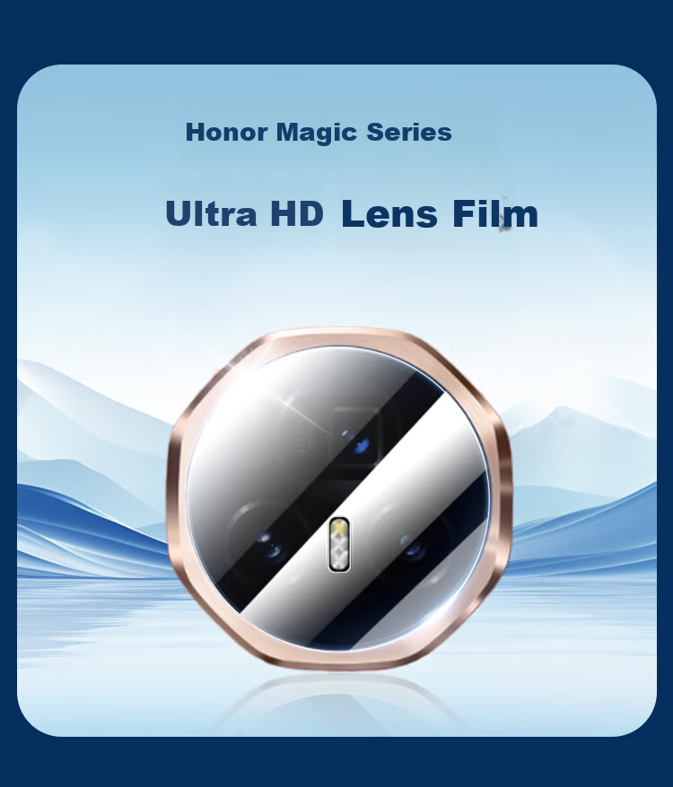 ESCASE [Two-Pack] Camera Lens Protector Tempered Glass Film Full Coverage for Honor Magicv3, Anti-Drop Anti-Fingerprint Glass Protective Film for Rear Camera 8