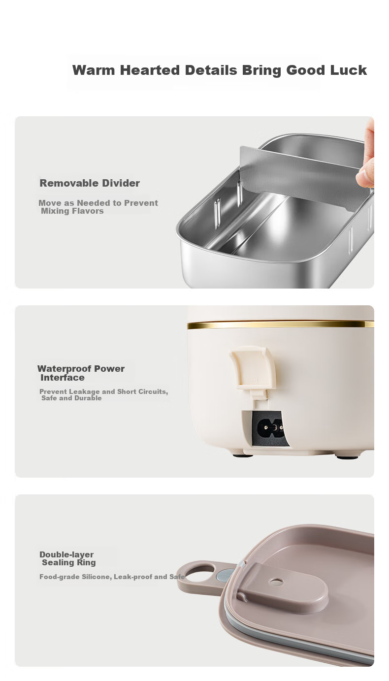 Joyoung Electric Lunch Box Heating Device for Office Workers, Plug-In Food Warmer, 316L Food Grade Material Bento Box F09H-FH100 16