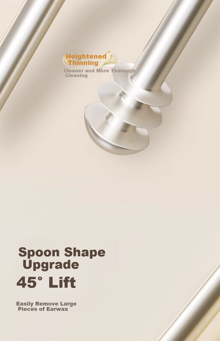Goood 2-Piece Set, Gentle Double-Ended Ear Pick, High-Quality Smooth Ear Cleaning Tool, Earwax Removal Device 10