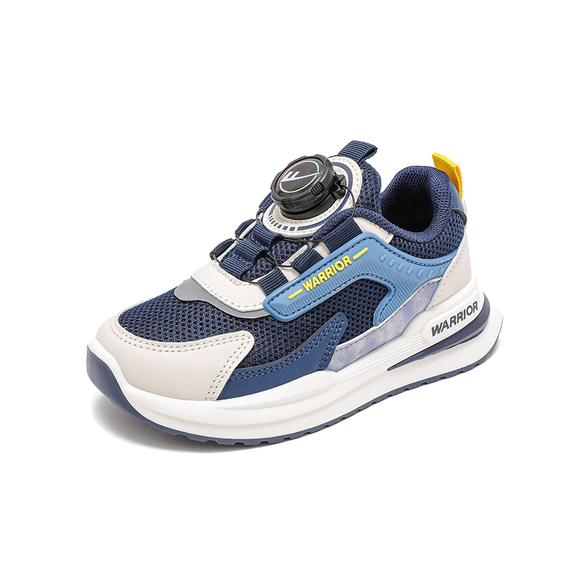 Warrior Boys' Shoes Spring And Autumn Style Children's Sneakers Low-Top Girls' Skateboard Shoes WZ(CL)-0521 Blue/beige 28