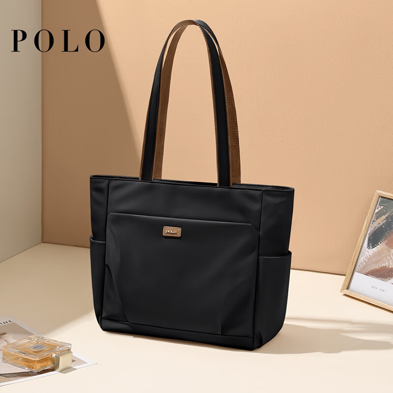 POLO Shoulder Bag, Women's Handbag, Elegant Large Capacity 15-Inch Laptop Bag, Tote Bag, Lightweight Crossbody Bag, Birthday Gift