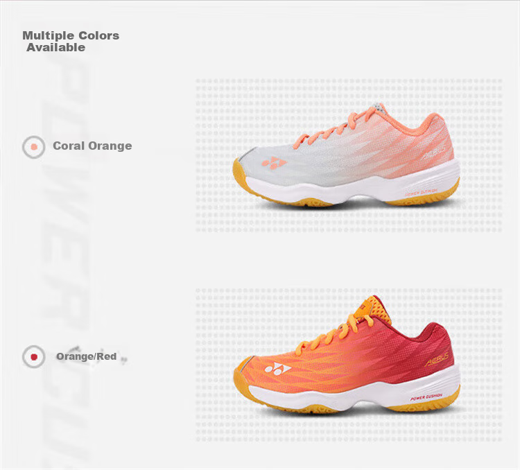 YONEX Badminton Shoes for Children And Teenagers, Ultra-Light Shock-Absorbing Sports Shoes SHBA5JR Orange-Red Size 35 3