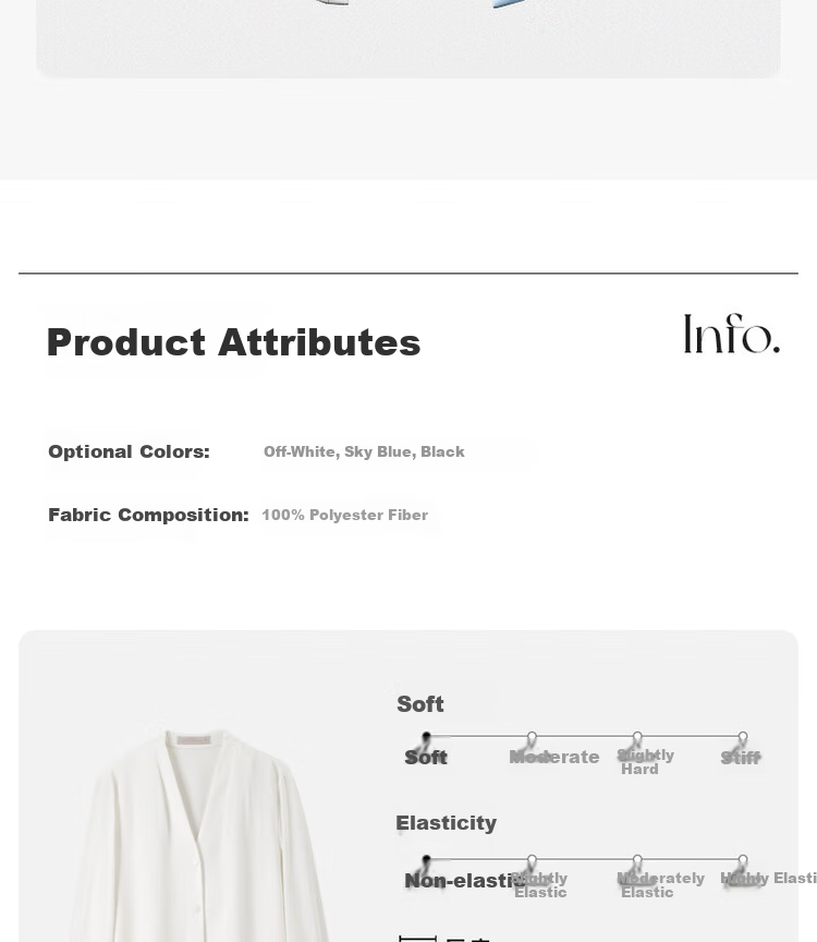 Sentubila Chiffon Blouse for Women, Spring And Autumn Elegant Office V-Neck Shirt, Slimming Loose Long-Sleeve Top, Off-White, M 8