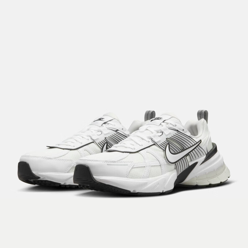 NIKE Women's Casual Shoes V2K RUN Sneakers HF5342-100, White And Black, Size 36.5 2