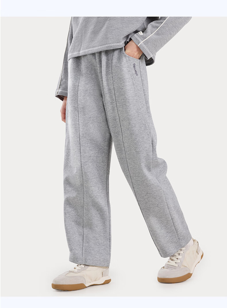 Duomiaowu Girls' Pants, Spring And Autumn Children's Sweatpants, Casual Straight-Leg Wide-Leg Pants for Older Kids, Stylish And Trendy, 81952 Milk Tea Color, Size 130 6